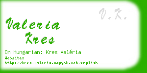 valeria kres business card